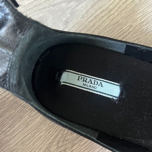 Prada Pink Satin Bow Flat Sandal Woman Size 39 Made in Italy Rare - Picture 11 of 12